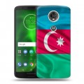 Дизайнерский пластиковый чехол для Motorola Moto E5 Plus Флаг Азербайджана