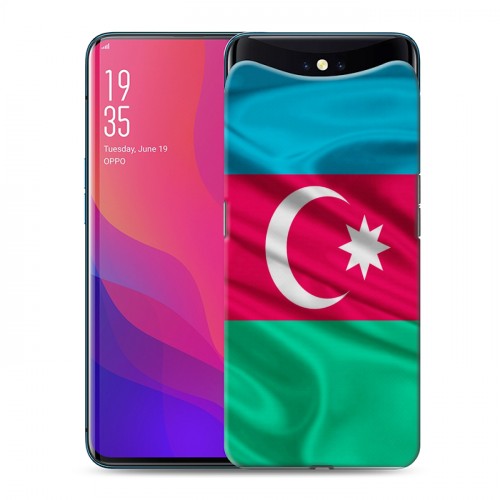 Дизайнерский силиконовый чехол для OPPO Find X Флаг Азербайджана