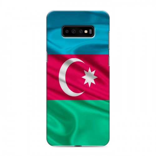 Дизайнерский пластиковый чехол для Samsung Galaxy S10 Plus Флаг Азербайджана