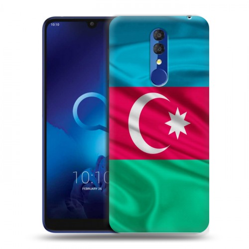 Дизайнерский пластиковый чехол для Alcatel 3 (2019) Флаг Азербайджана