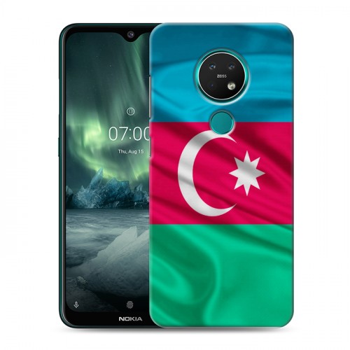 Дизайнерский силиконовый с усиленными углами чехол для Nokia 7.2 Флаг Азербайджана
