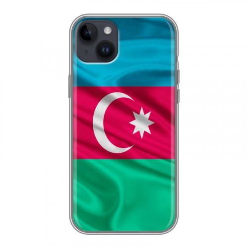 Дизайнерский пластиковый чехол для Iphone 14 Plus Флаг Азербайджана