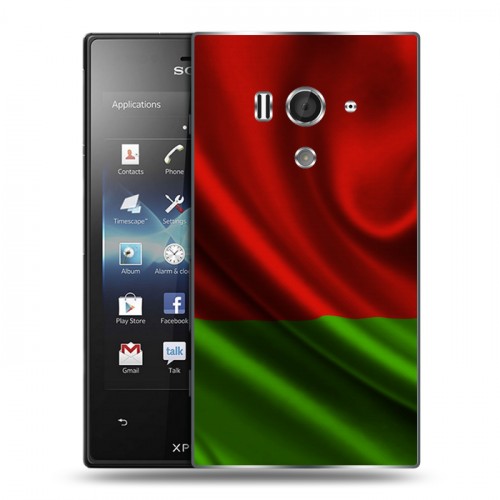 Дизайнерский пластиковый чехол для Sony Xperia acro S Флаг Белоруссии