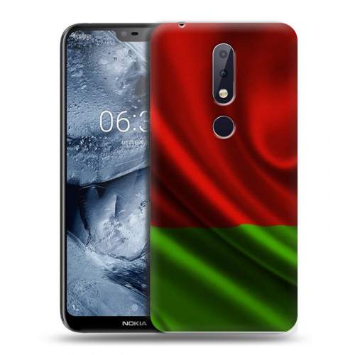 Дизайнерский пластиковый чехол для Nokia 6.1 Plus Флаг Белоруссии