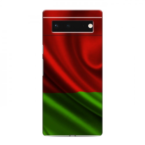 Дизайнерский силиконовый с усиленными углами чехол для Google Pixel 6 Флаг Белоруссии