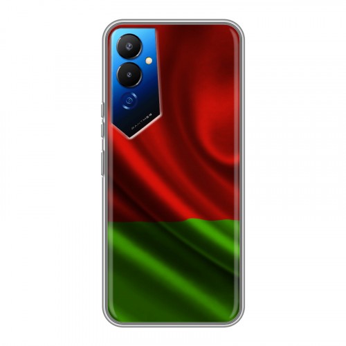 Дизайнерский силиконовый чехол для Tecno Pova 4 Флаг Белоруссии