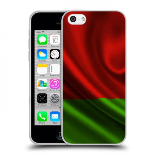 Дизайнерский пластиковый чехол для Iphone 5c Флаг Белоруссии