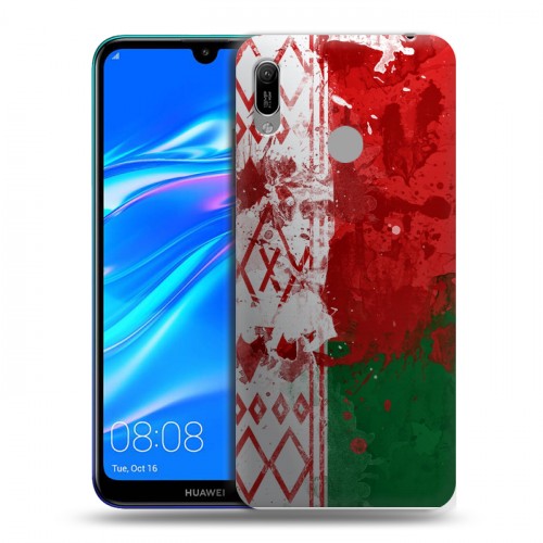 Дизайнерский пластиковый чехол для Huawei Y6 (2019) Флаг Белоруссии