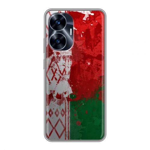 Дизайнерский силиконовый чехол для Realme C55 Флаг Белоруссии