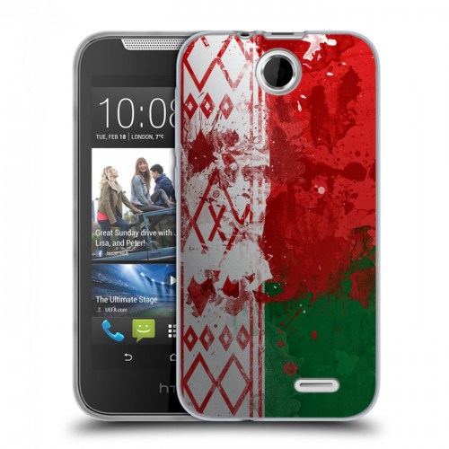 Дизайнерский силиконовый чехол для HTC Desire 310 Флаг Белоруссии