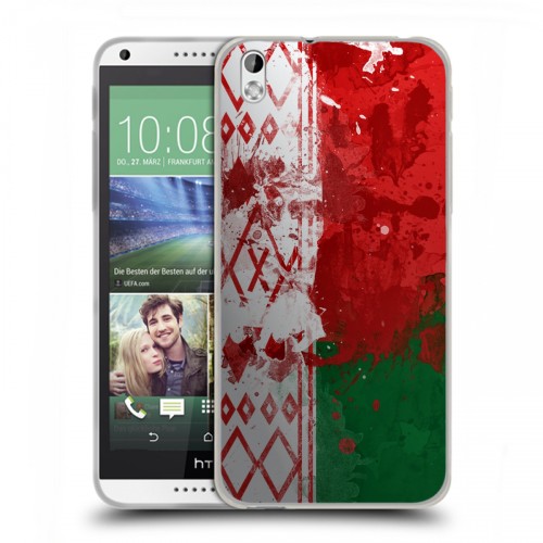 Дизайнерский пластиковый чехол для HTC Desire 816 Флаг Белоруссии