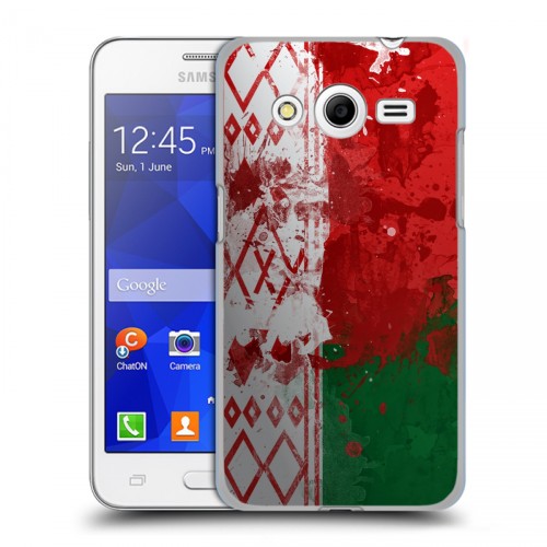 Дизайнерский пластиковый чехол для Samsung Galaxy Core 2 Флаг Белоруссии