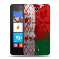 Дизайнерский силиконовый чехол для Microsoft Lumia 430 Dual SIM Флаг Белоруссии