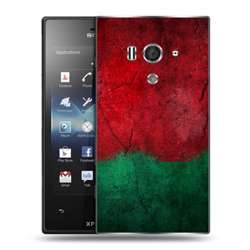 Дизайнерский пластиковый чехол для Sony Xperia acro S Флаг Белоруссии