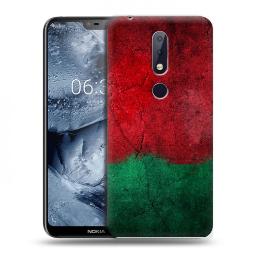 Дизайнерский пластиковый чехол для Nokia 6.1 Plus Флаг Белоруссии