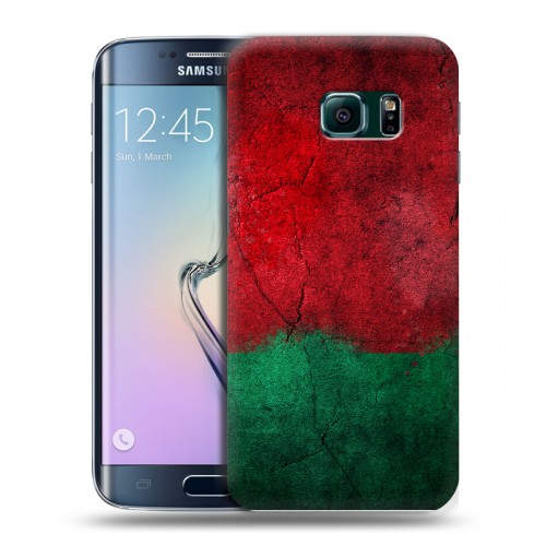 Дизайнерский пластиковый чехол для Samsung Galaxy S6 Edge Флаг Белоруссии