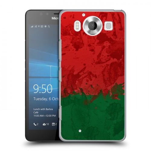 Дизайнерский пластиковый чехол для Microsoft Lumia 950 Флаг Белоруссии