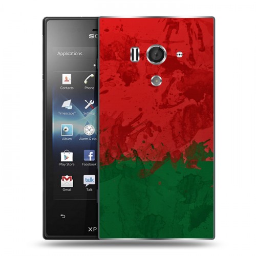 Дизайнерский пластиковый чехол для Sony Xperia acro S Флаг Белоруссии