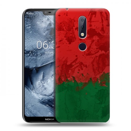 Дизайнерский пластиковый чехол для Nokia 6.1 Plus Флаг Белоруссии