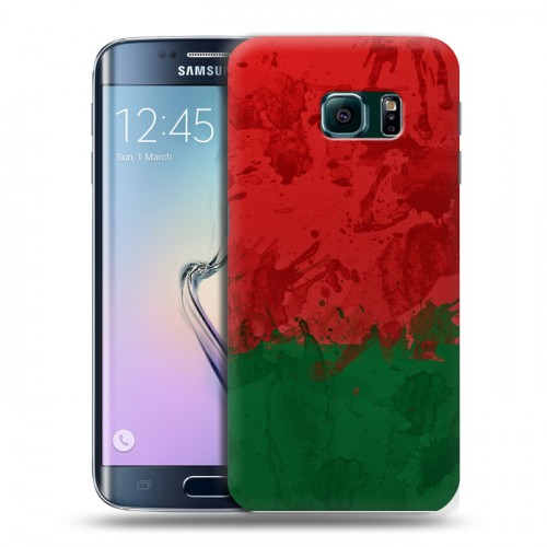 Дизайнерский пластиковый чехол для Samsung Galaxy S6 Edge Флаг Белоруссии