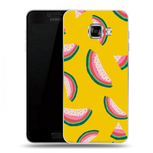 Дизайнерский пластиковый чехол для Samsung Galaxy C5 Арбузно-подсолнечное настроение