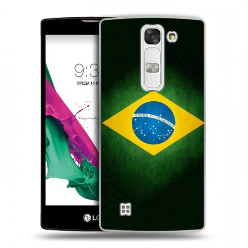 Дизайнерский пластиковый чехол для LG G4c Флаг Бразилии