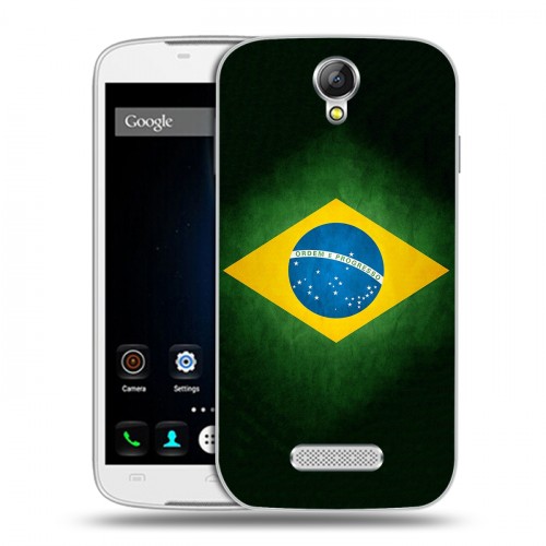 Дизайнерский пластиковый чехол для Doogee X6 Флаг Бразилии