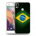 Дизайнерский силиконовый чехол для HTC Desire 10 Pro Флаг Бразилии