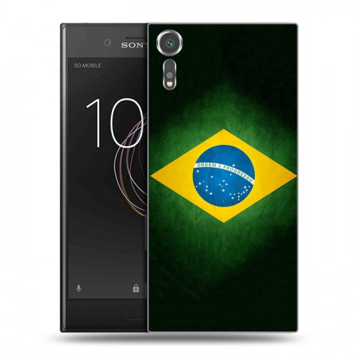 Дизайнерский пластиковый чехол для Sony Xperia XZs Флаг Бразилии