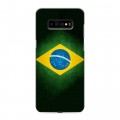 Дизайнерский пластиковый чехол для Samsung Galaxy S10 Plus Флаг Бразилии