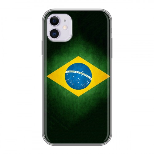 Дизайнерский силиконовый чехол для Iphone 11 Флаг Бразилии