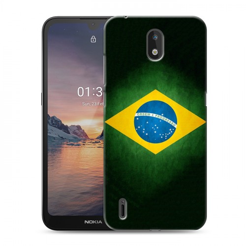 Дизайнерский силиконовый чехол для Nokia 1.3 Флаг Бразилии