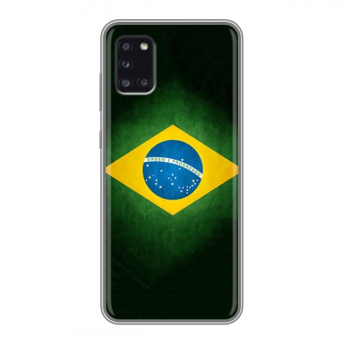 Дизайнерский силиконовый чехол для Samsung Galaxy A31 Флаг Бразилии