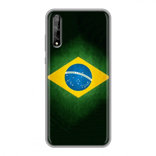 Дизайнерский силиконовый чехол для Huawei Y8p Флаг Бразилии