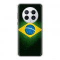 Дизайнерский силиконовый с усиленными углами чехол для Huawei Mate 50 Pro Флаг Бразилии