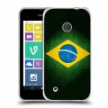 Дизайнерский пластиковый чехол для Nokia Lumia 530 Флаг Бразилии