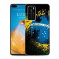 Дизайнерский силиконовый с усиленными углами чехол для Huawei P40 Флаг Бразилии