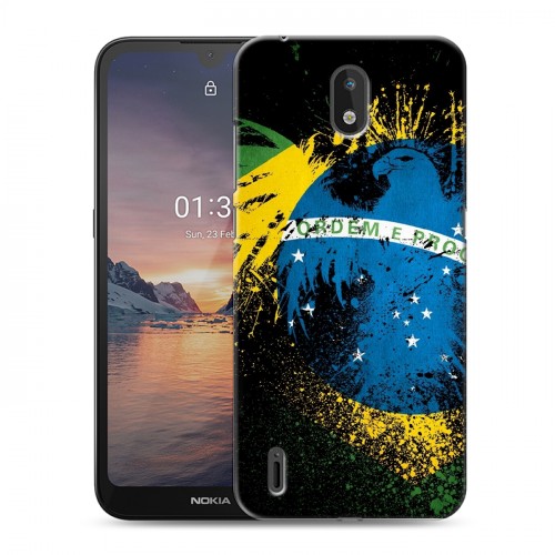 Дизайнерский силиконовый чехол для Nokia 1.3 Флаг Бразилии