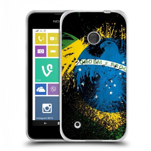 Дизайнерский пластиковый чехол для Nokia Lumia 530 Флаг Бразилии