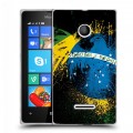 Дизайнерский пластиковый чехол для Microsoft Lumia 435 Флаг Бразилии