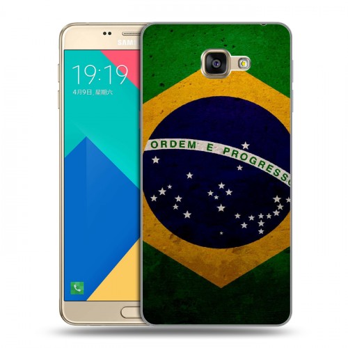 Дизайнерский пластиковый чехол для Samsung Galaxy A9 Флаг Бразилии
