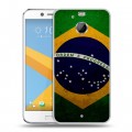Дизайнерский пластиковый чехол для HTC 10 evo Флаг Бразилии