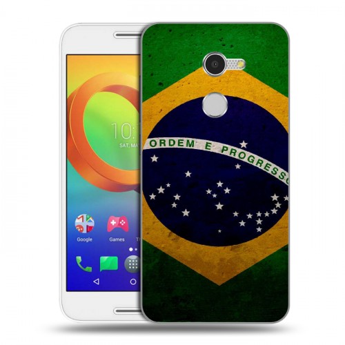 Дизайнерский силиконовый чехол для Alcatel A3 Флаг Бразилии