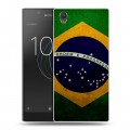 Дизайнерский пластиковый чехол для Sony Xperia L1 Флаг Бразилии