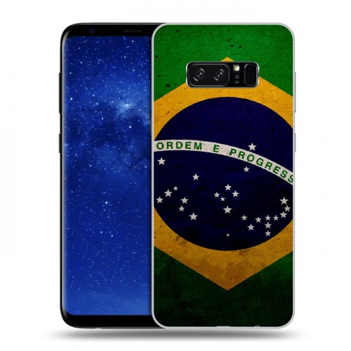 Дизайнерский силиконовый чехол для Samsung Galaxy Note 8 Флаг Бразилии