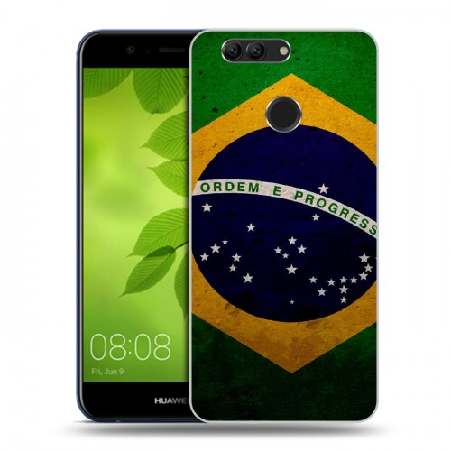 Дизайнерский пластиковый чехол для Huawei Nova 2 Plus Флаг Бразилии