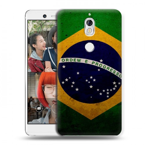 Дизайнерский пластиковый чехол для Nokia 7 Флаг Бразилии