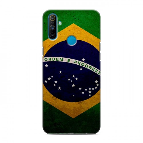 Дизайнерский пластиковый чехол для Realme C3 Флаг Бразилии