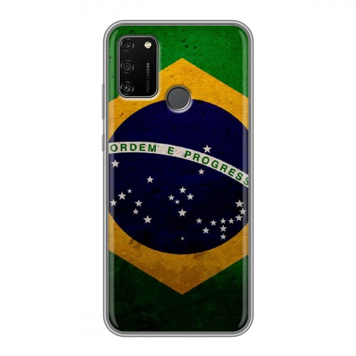 Дизайнерский силиконовый чехол для Huawei Honor 9A Флаг Бразилии