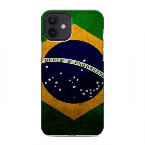 Дизайнерский силиконовый чехол для Iphone 12 Флаг Бразилии